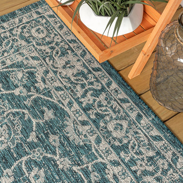 Palazzo Vine And Border Textured Weave Indoor/outdoor Area Rug